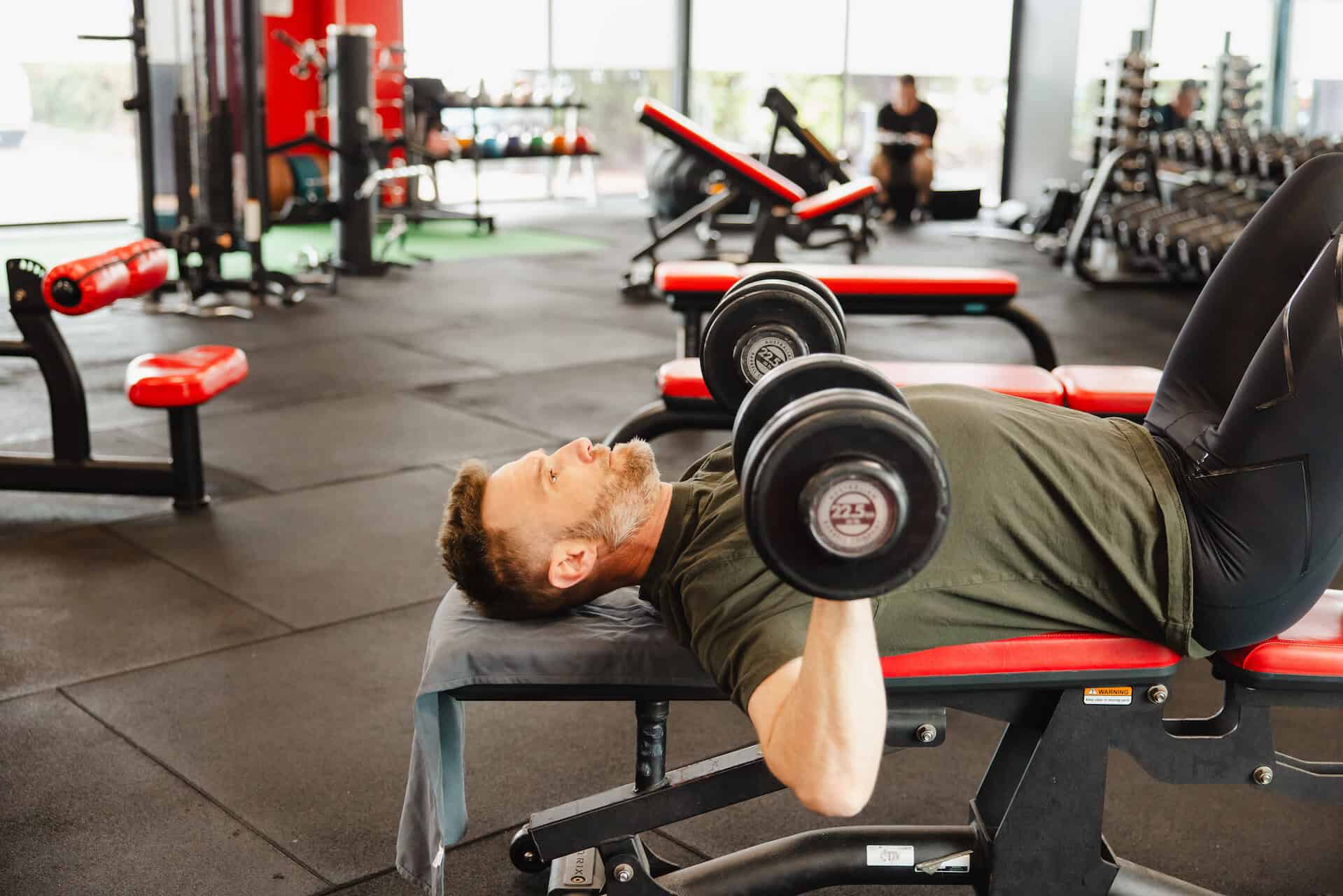 Flat DB Press in 24 Hour Gym